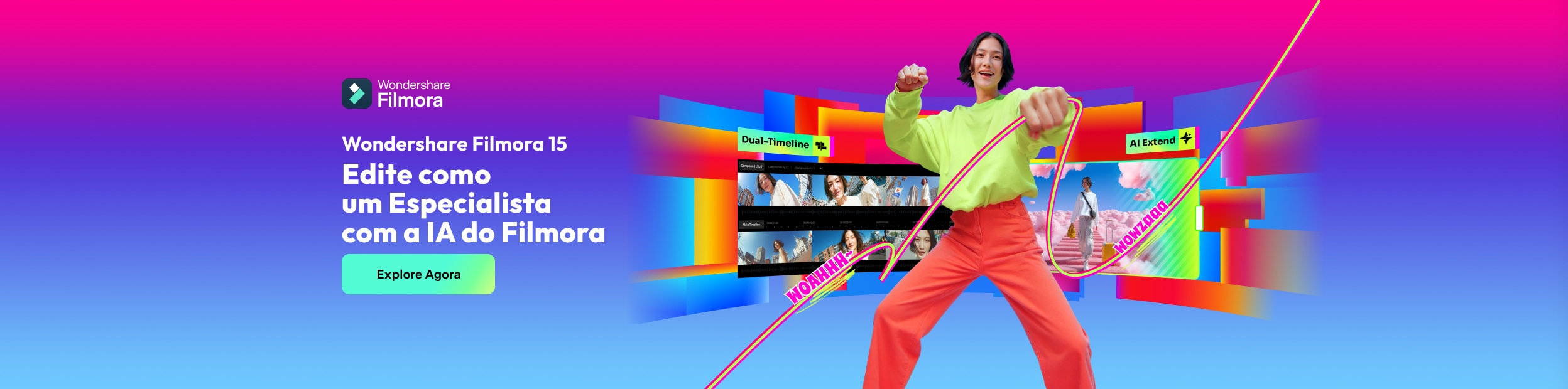 Recursos de IA do Filmora