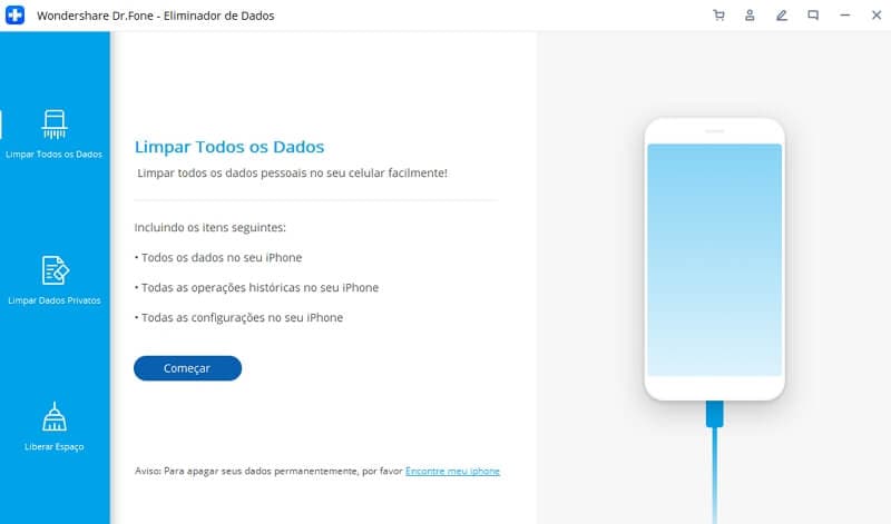 apagar os dados do seu iphone completa e permanentemente