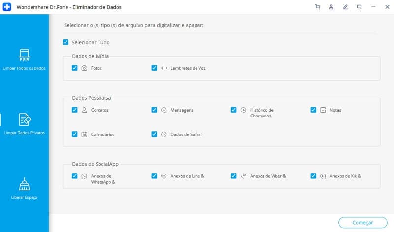 selecionar safari para escanear