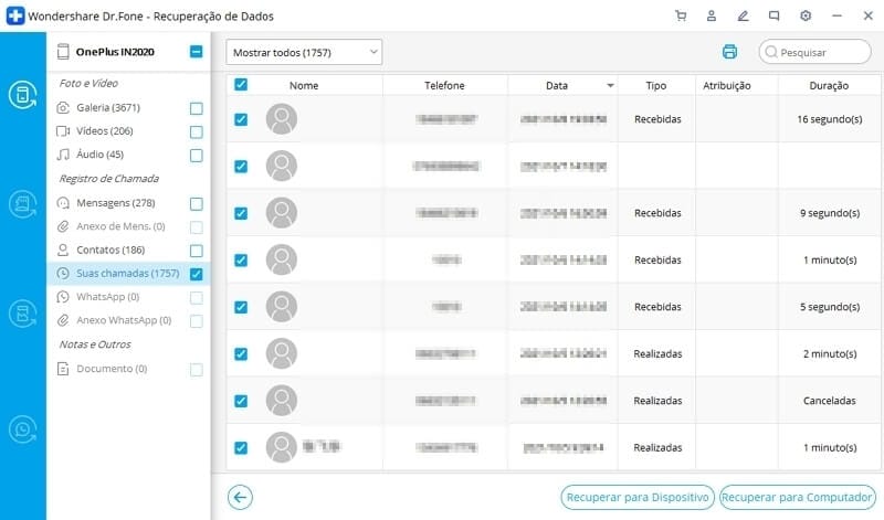 como recuperar registros de chamadas excluídas do android