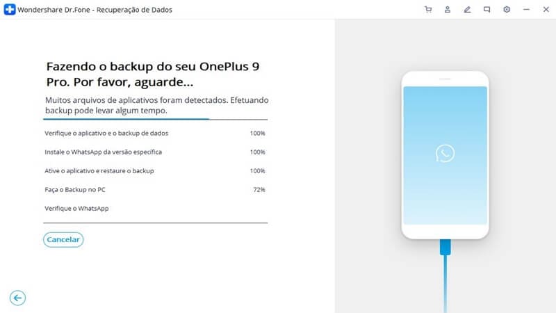 como fazer backup do WhatsApp no Dr.Fone