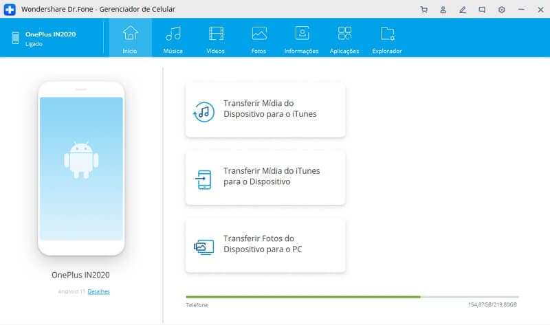 Transferência de arquivos dum PC para um Samsung Galaxy S8