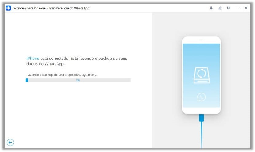 backup do whatsapp do iospara to pc - detectar dispositivo