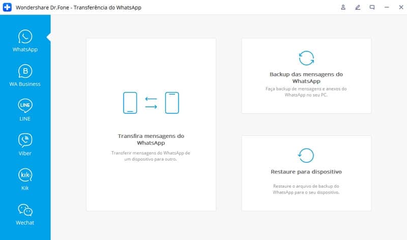 fazer backup de mensagens do WhatsApp selecionando a opção correta