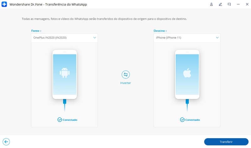 como transferir mensagens do whatsapp do iphone para android