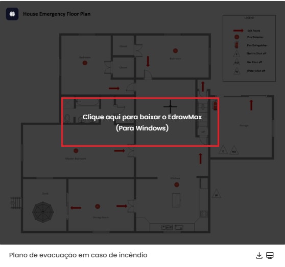 Como usar o modelo de plano de evacuação em caso de incêndio