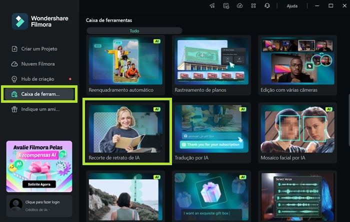 Remoção de Fundo no Filmora