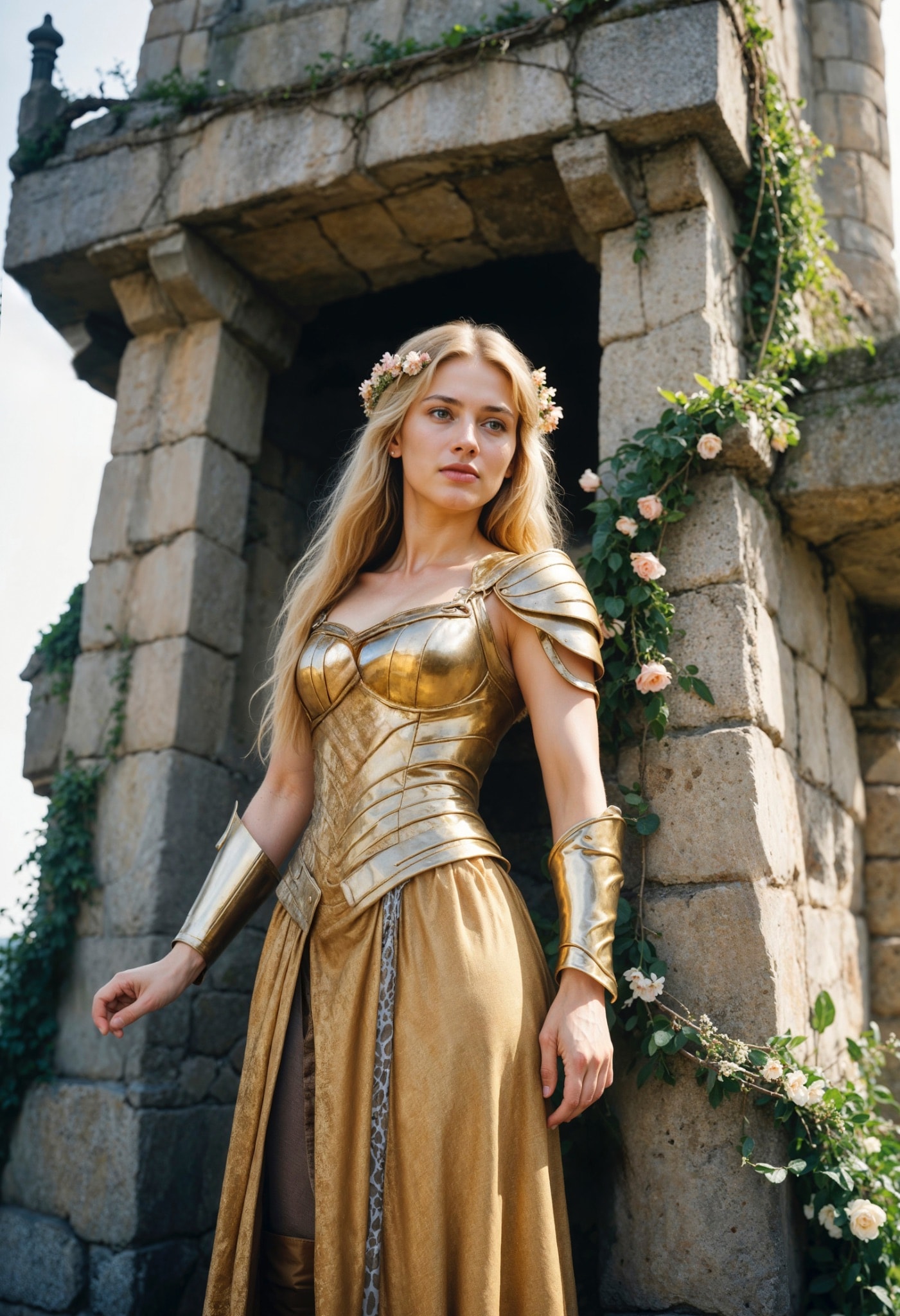 Imagem de uma princesa medieval gerada por IA.