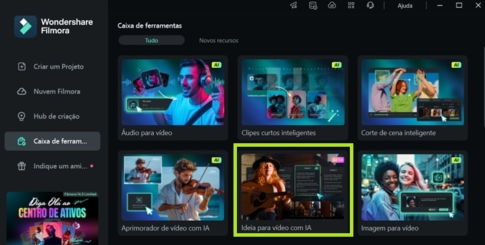 Ideia para video - Filmora