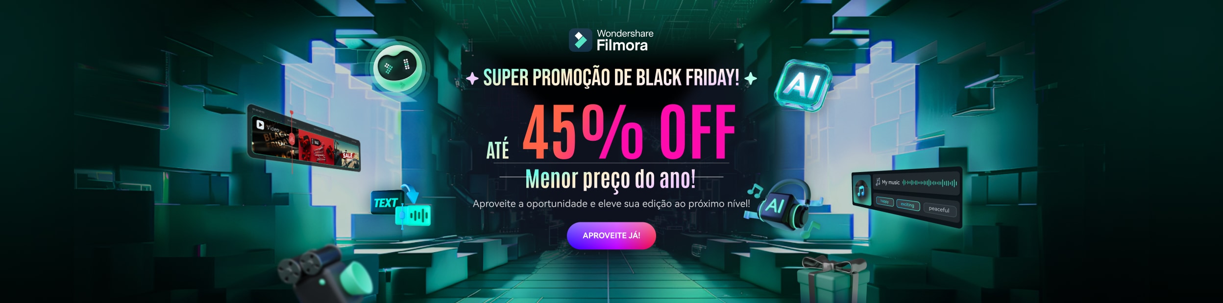 Recursos de IA do Filmora