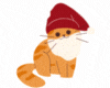 gato om chapéu de Natal