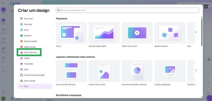 Canva Editor de Foto Para LinkedIn