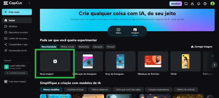 CapCut Editor de Foto Para LinkedIn