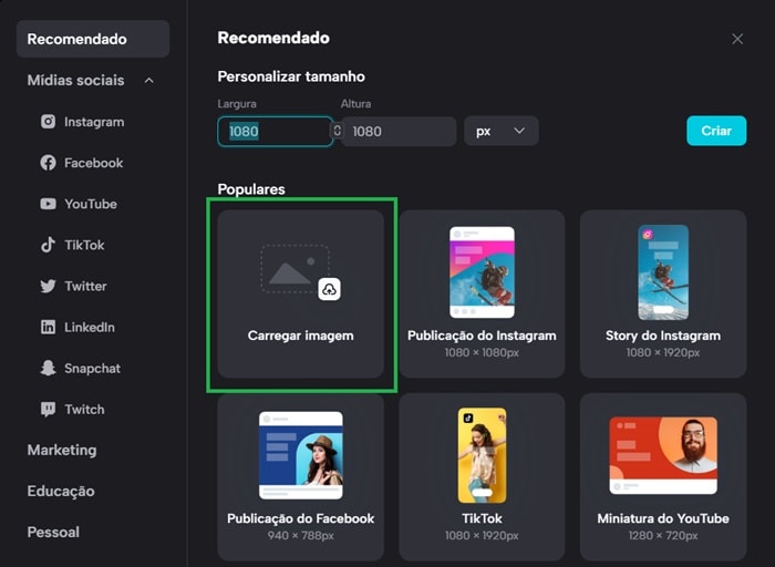 CapCut Editor de Foto Para LinkedIn