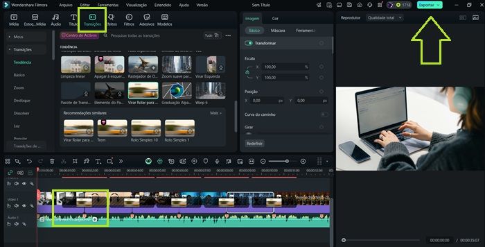 Passo 6 revise o seu vídeo no Filmora