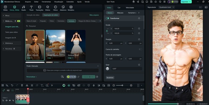 Passo a Passo para Vídeo de Transformação Muscular