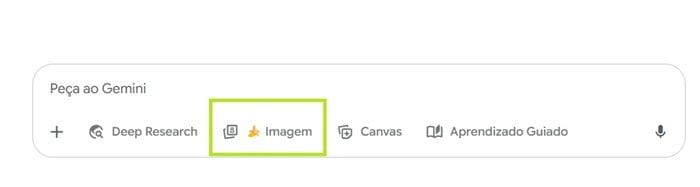 Caixa de mensagem do Gemini