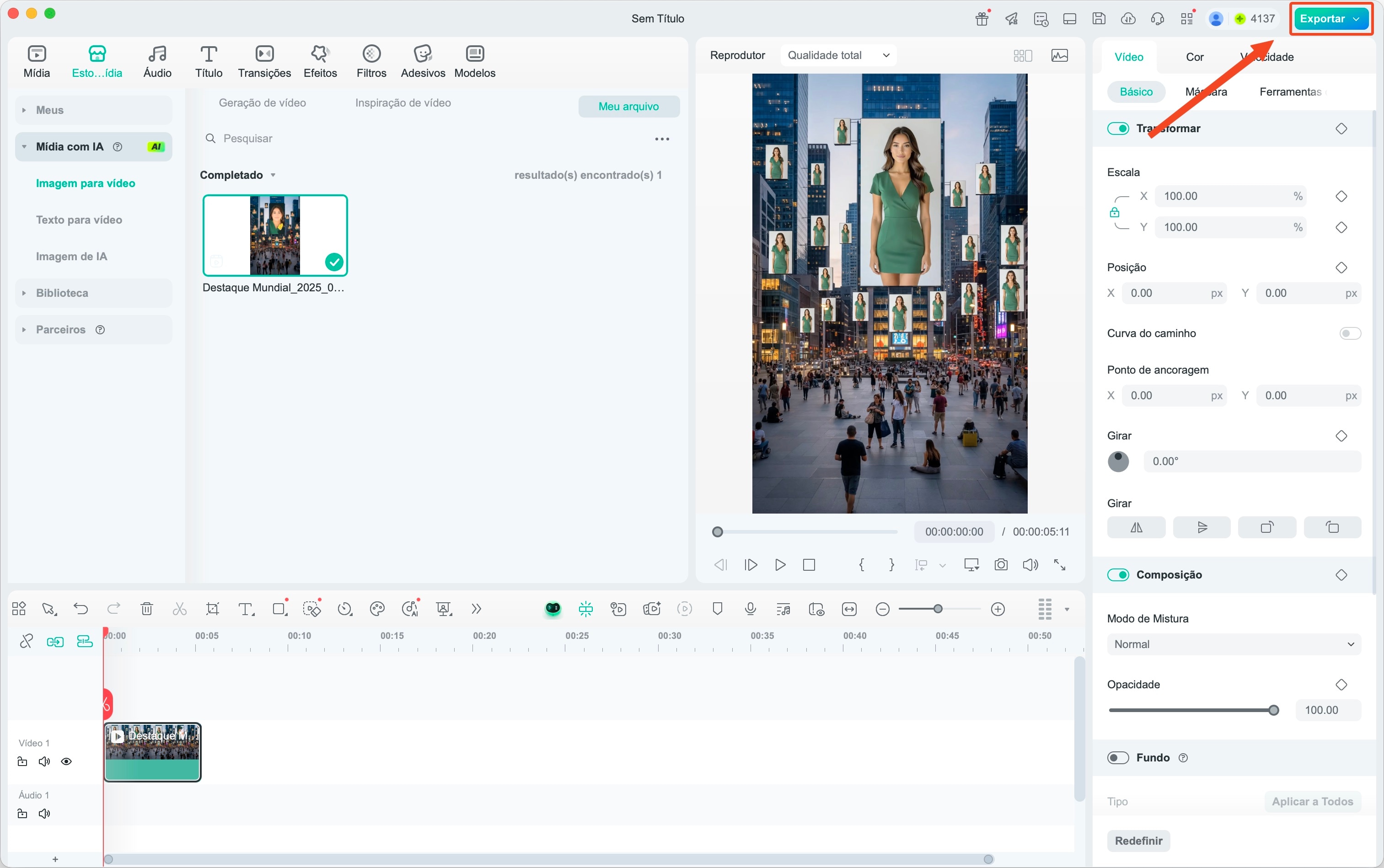 exportar video mp4 filmora