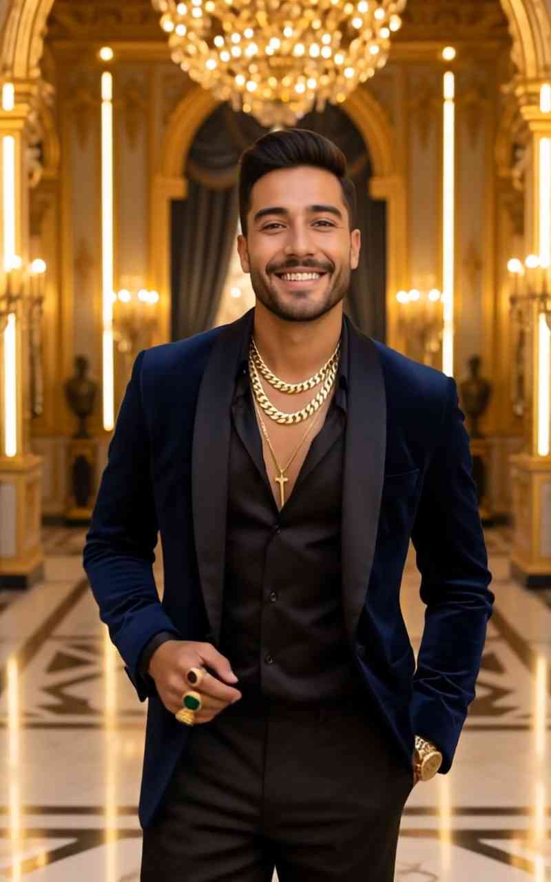 Resultado final do vídeo com filtro Ouro Imperial e cenário de luxo