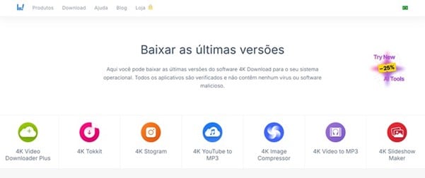 Software 4K Video Downloader para baixar vídeos em alta resolução