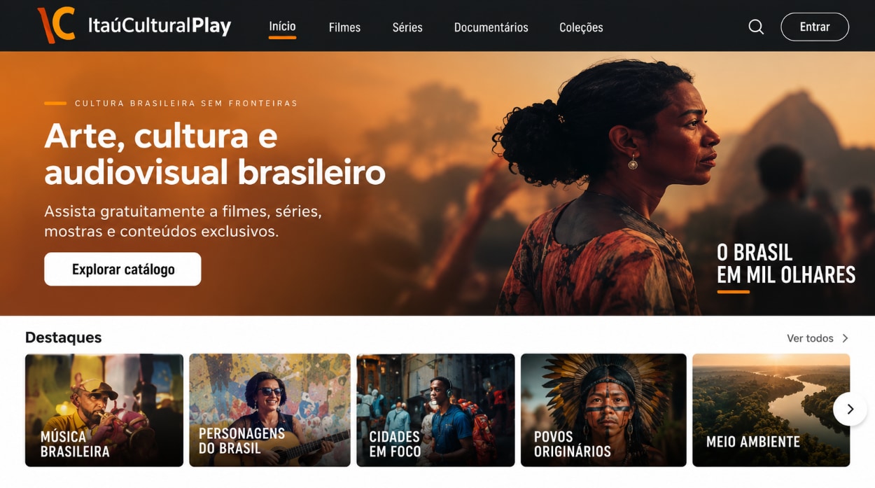 Itaú Cultural Play para assistir a séries online grátis no Brasil