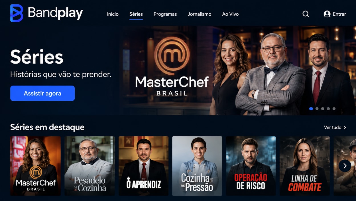 Bandplay para assistir a séries online grátis no Brasil