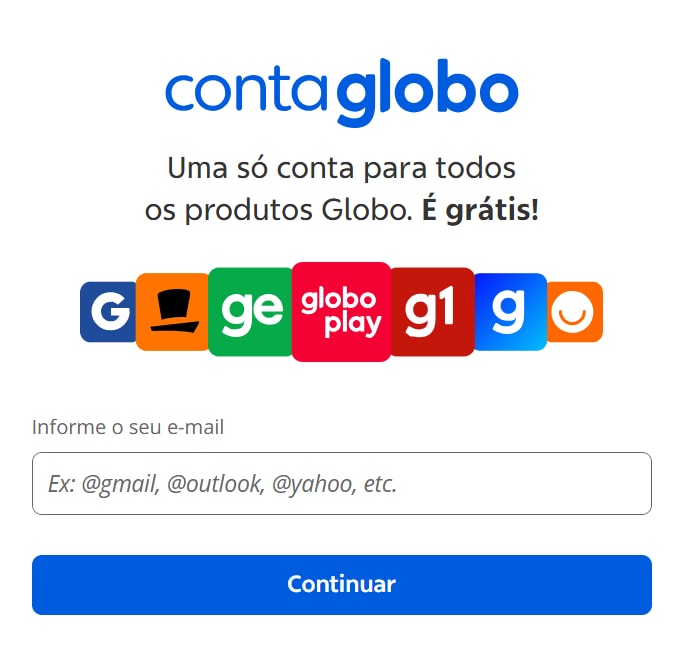 login da Conta Globo