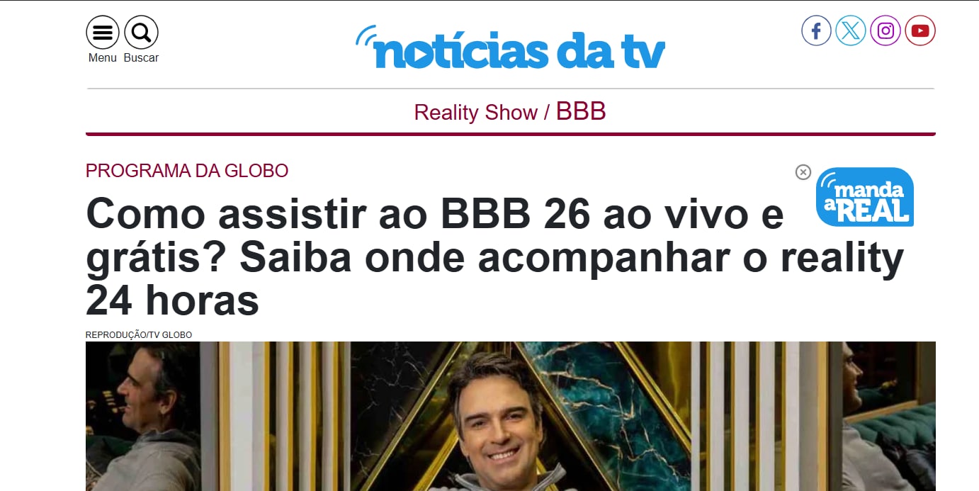 Trecho do guia com a explicação do 24h e do Mosaico BBB
