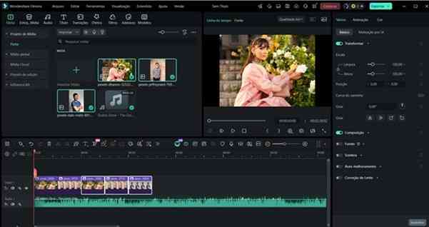 Passo 4: Adicionando elementos visuais como imagens e clipes de vídeo ao projeto