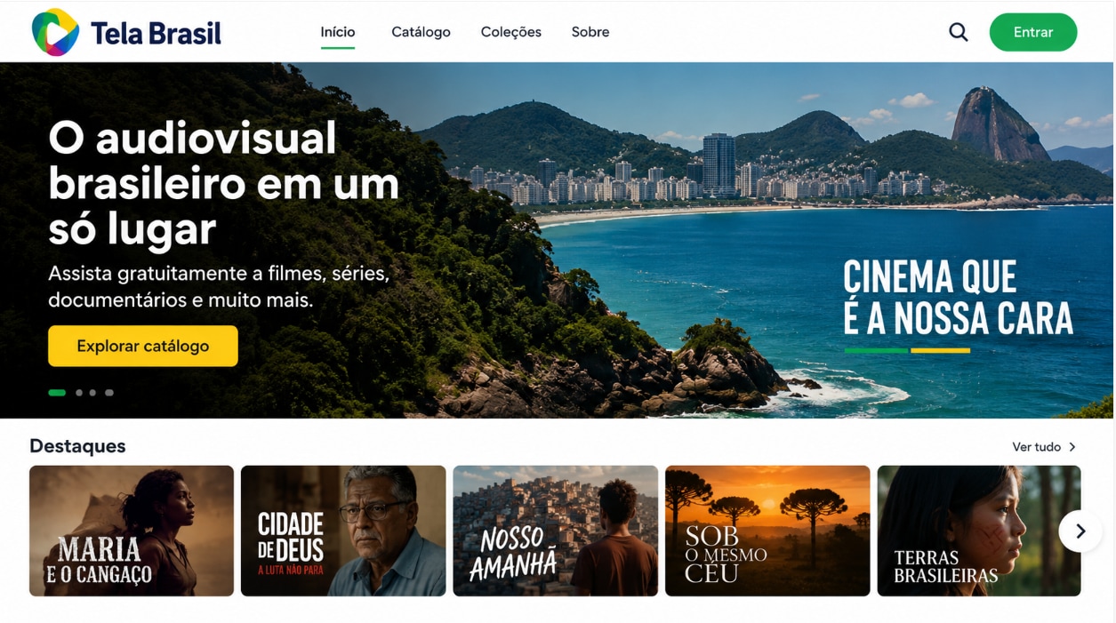 Tela Brasil para assistir a séries online grátis no Brasil