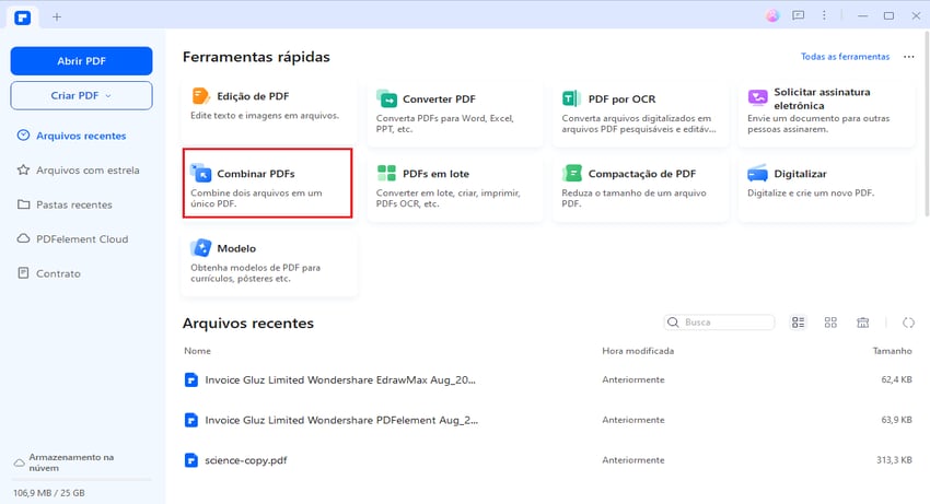 como combinar arquivos pdf