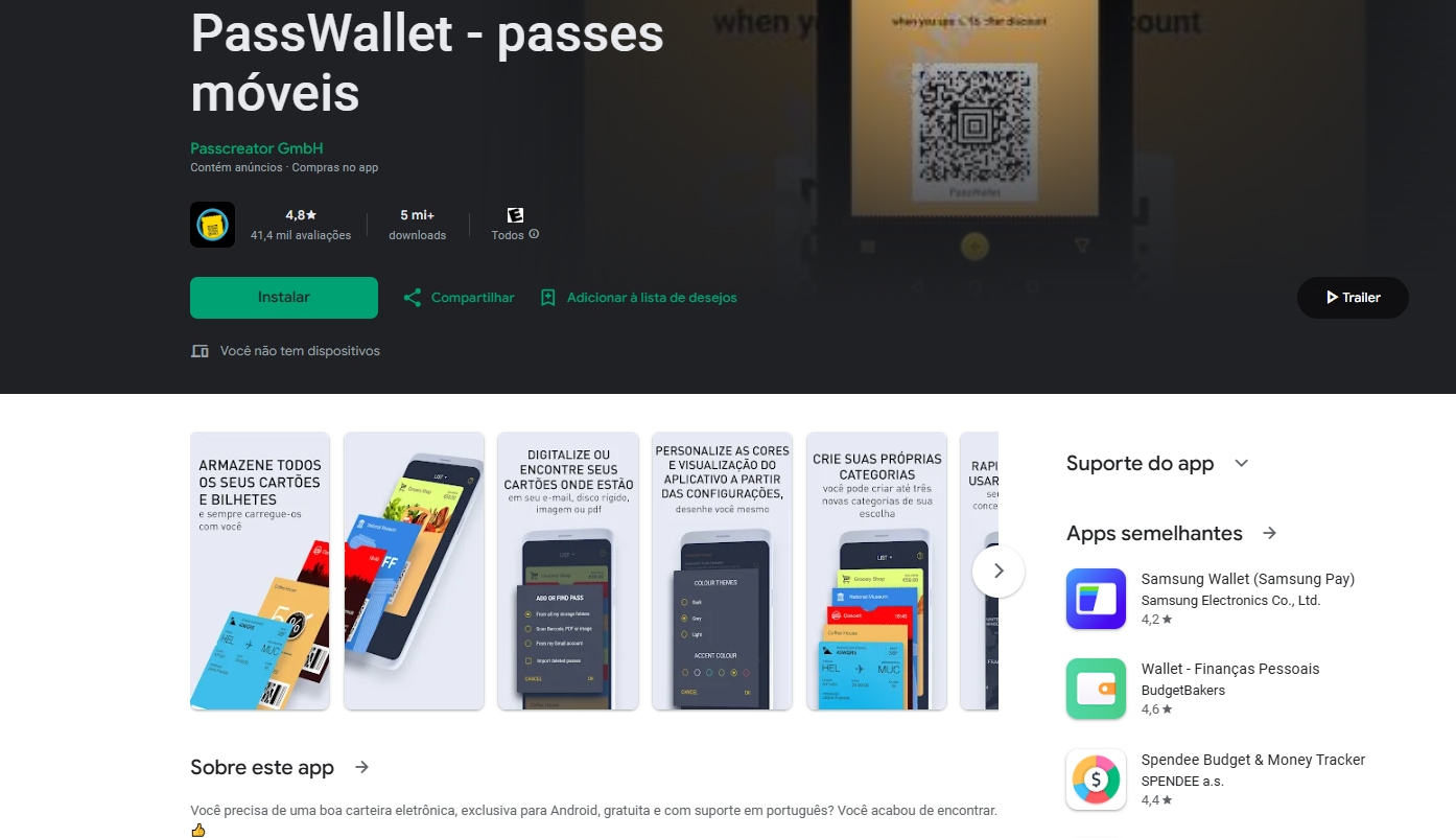 abrir pkpass no Android