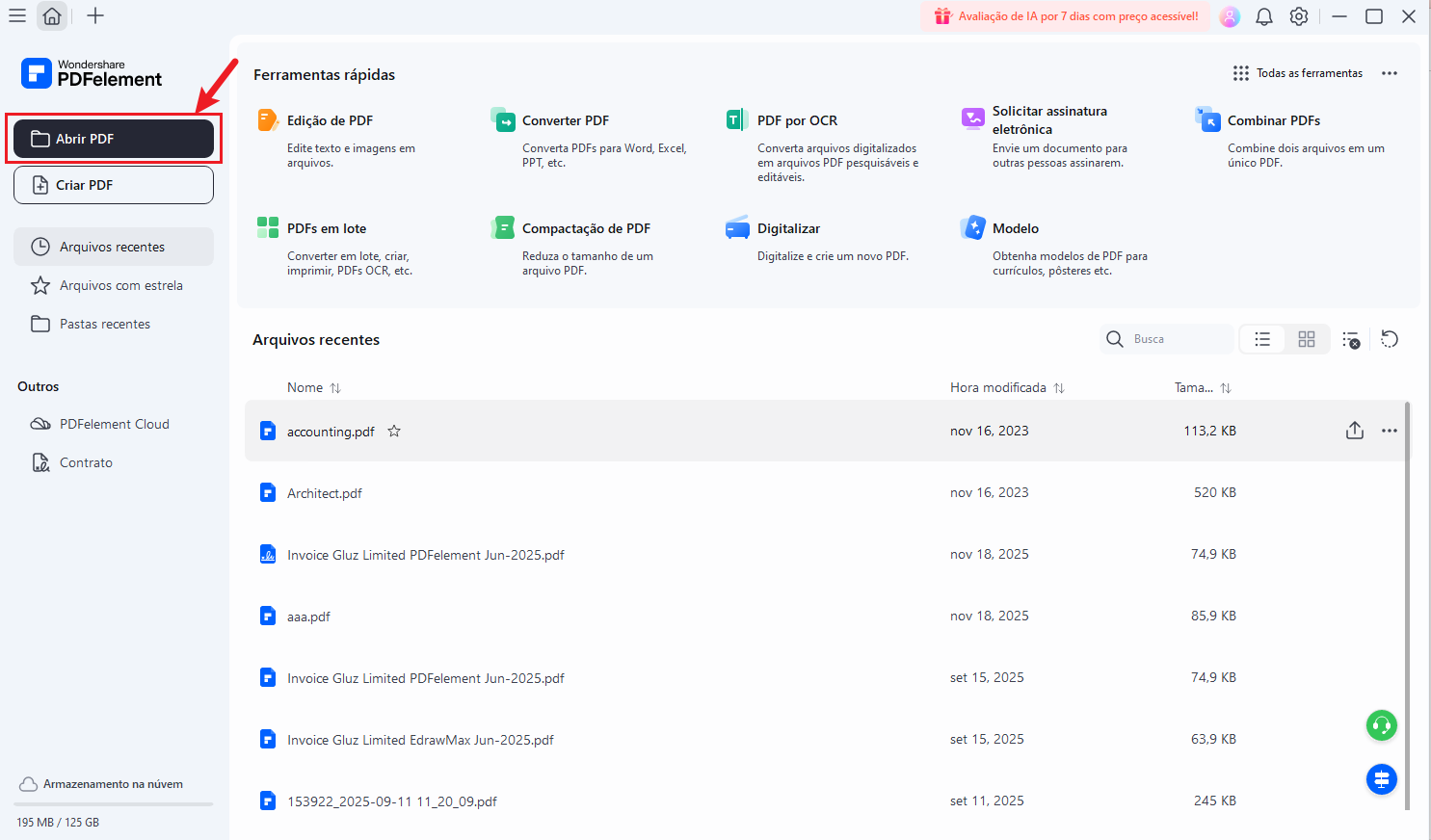Abra seu arquivo de mangá no PDFelement