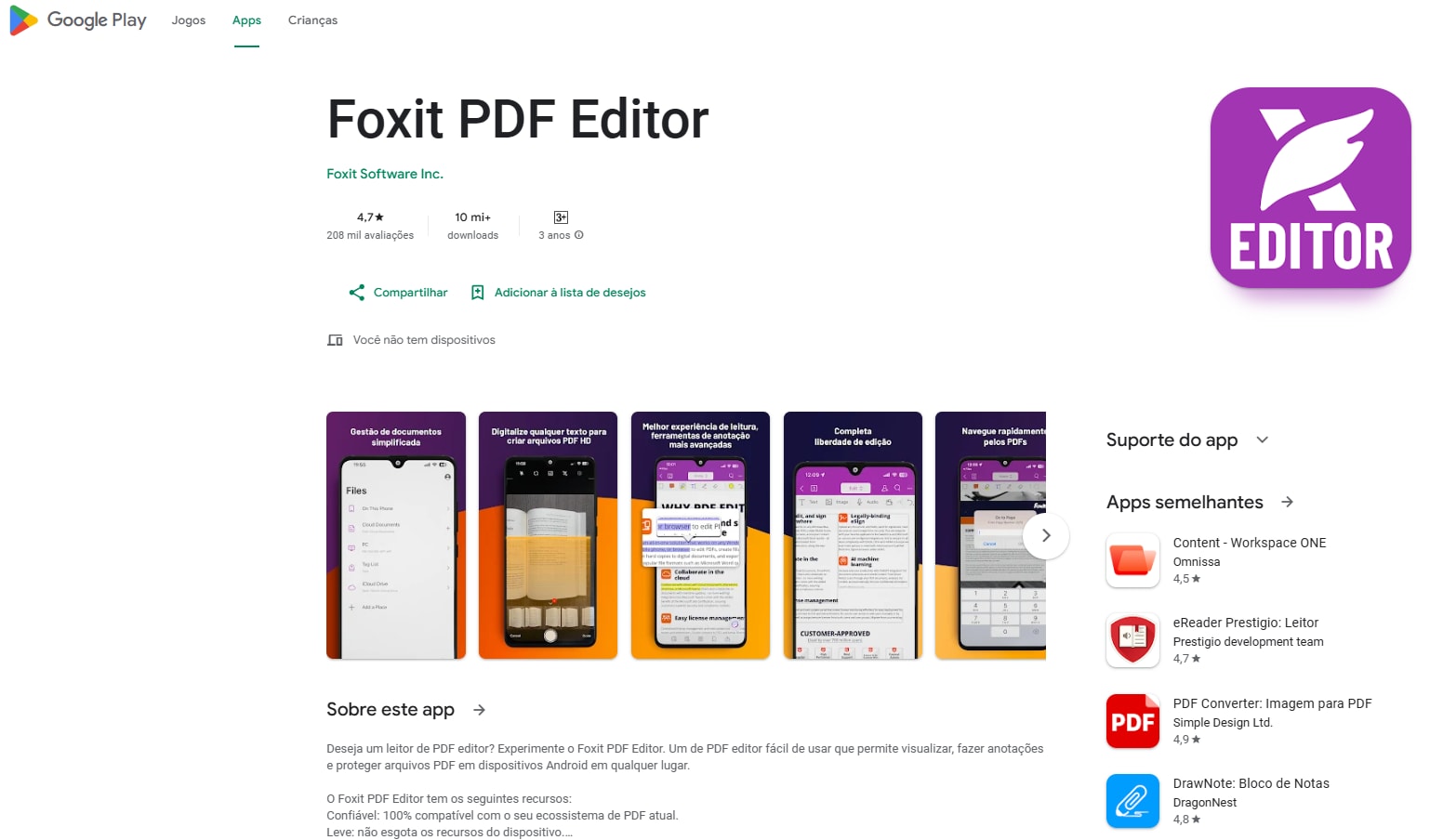 editores de PDF para Android gratuitos
