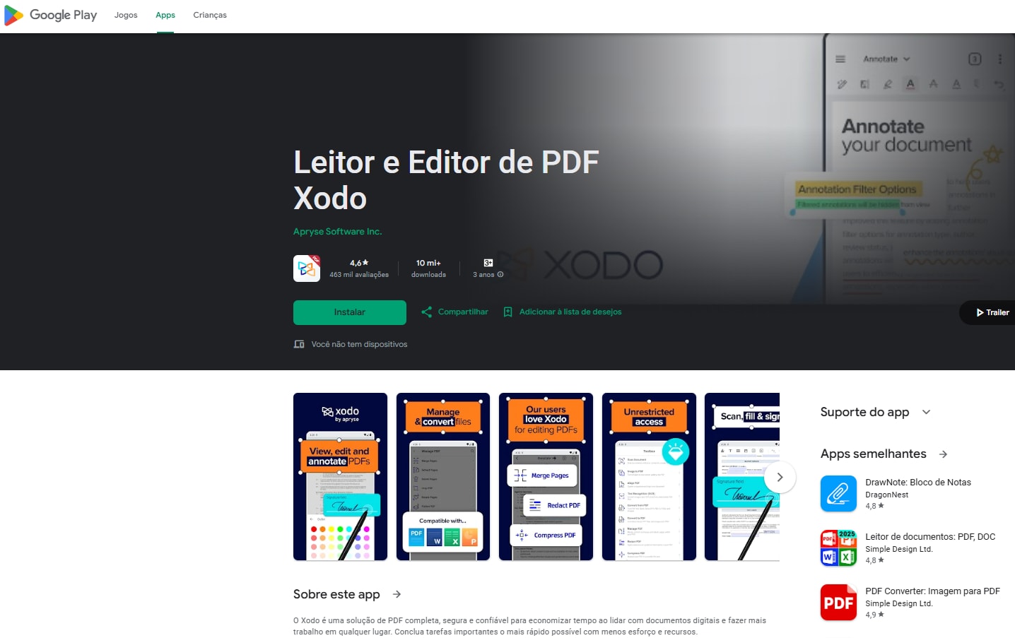 editores de PDF para Android gratuitos