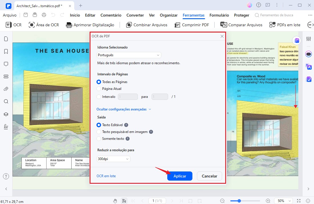 OCR PDF no PDFelement