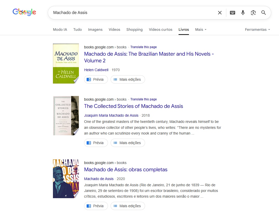 procurar livros no google books