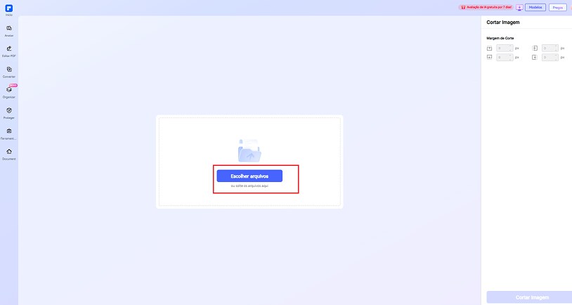 cortar imagem passo 1