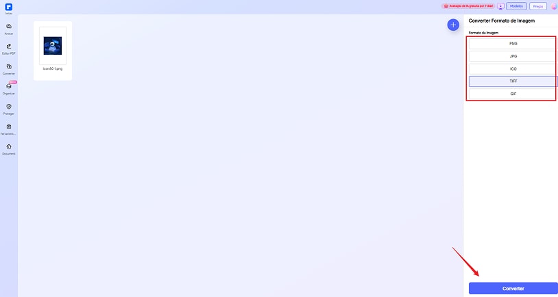 converter imagens online passo 2