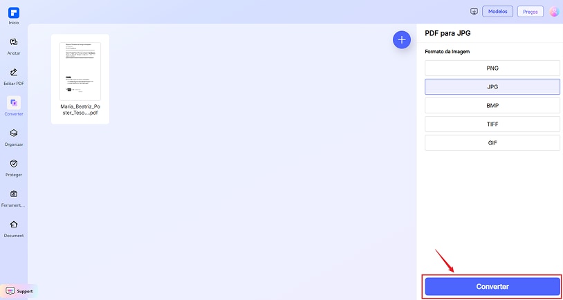 pdf para jpg passo 2