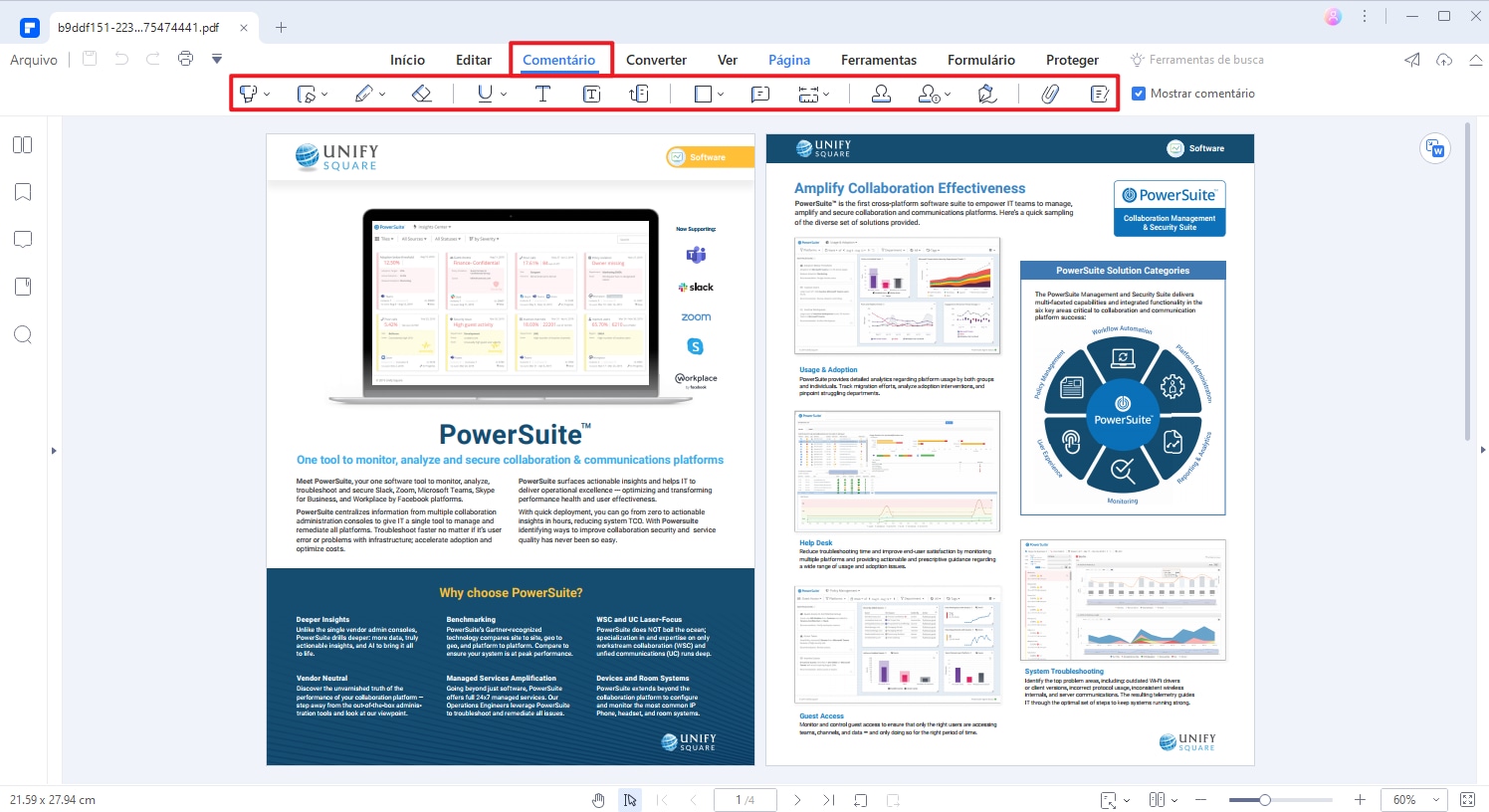 edição em pdf com anotações