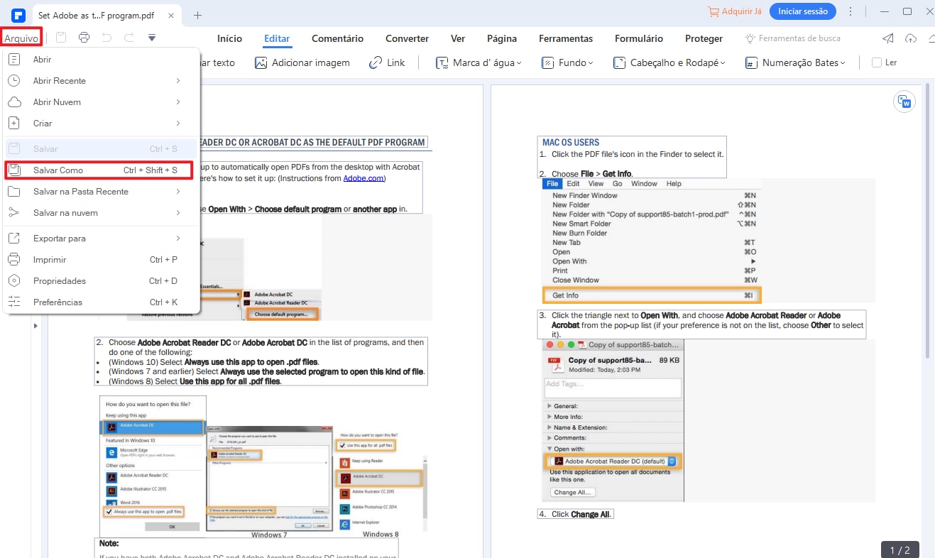 documento digitalizado para o conversor de PDF