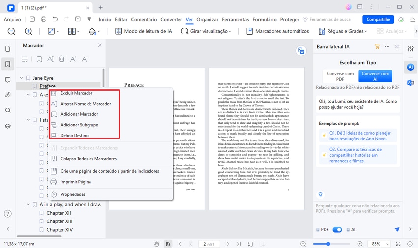 edit bookmarks in pdf