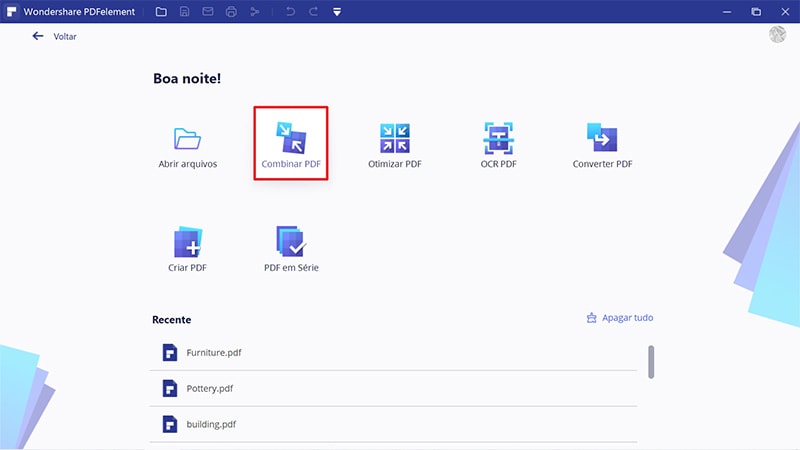 combinar documentos em pdf