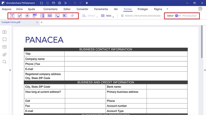 converter um pdf num formulário