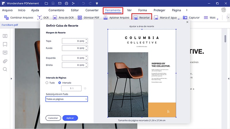 como recortar um pdf