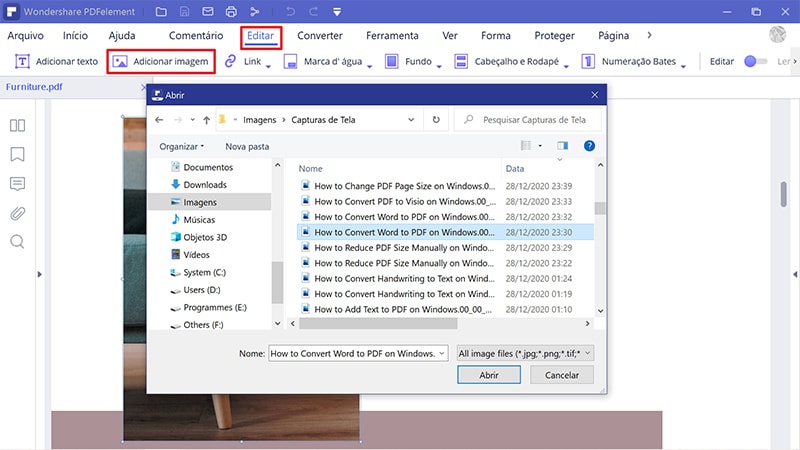 editar uma imagem num pdf