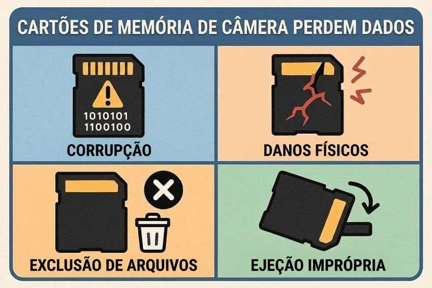 por que cartões de memória perdem dados
