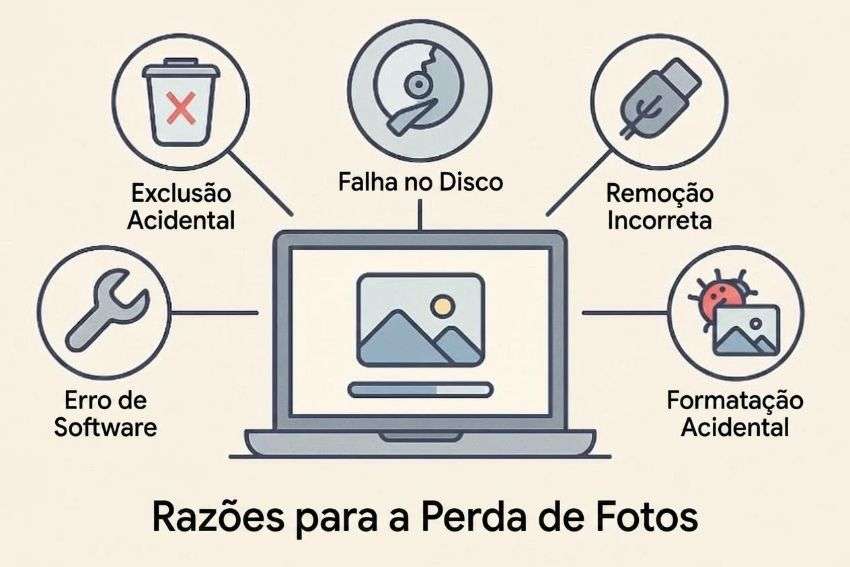 motivos de perda de fotos no notebook