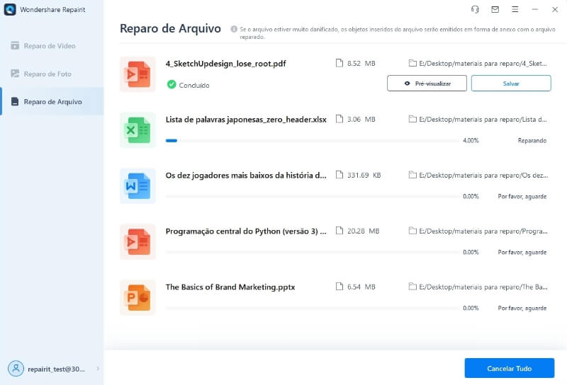 reparar DOCX corrompido e arquivo DOCX de word passo 2